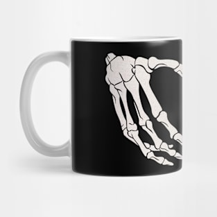 Bones I Love You Hand Heart Mug